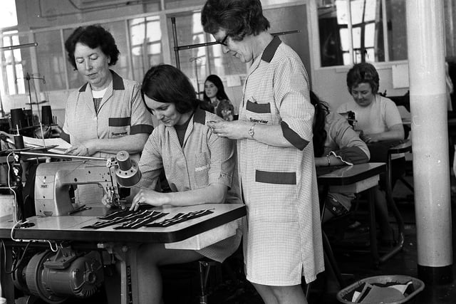 A look inside Coops sewing factory, Wigan in 1973