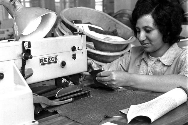 A look inside Coops sewing factory, Wigan in 1973