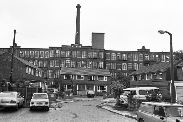May Mills in Foundry Lane, Highfield, which was the last working cotton mill in Wigan pictured in 1980 the year that it closed.