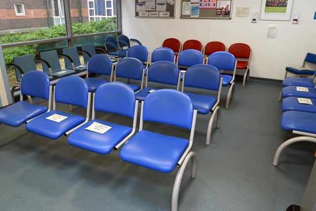 Social distancing in the waiting area at A&E (Picture: Paul Canning)