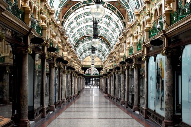 Victoria Arcade was deserted and closed to the public during the lockdown.