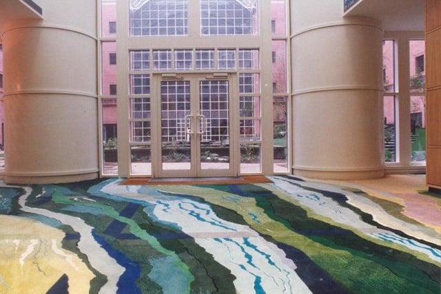 Visitors were greeted by a specially-woven water theme carpet in the foyer.
