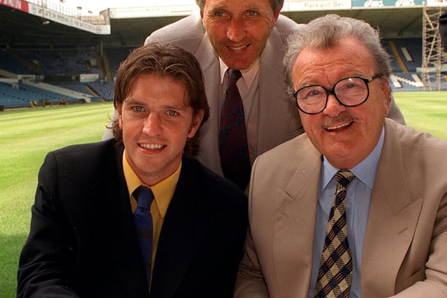 Lee Sharpe signs for Leeds United in August 1996. He would be Howard Wilkinson's last signing as manager.