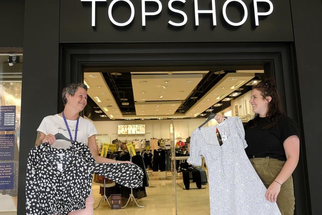 Topshop staff Jo Park and Lauren Argyle look forward to welcoming customers
