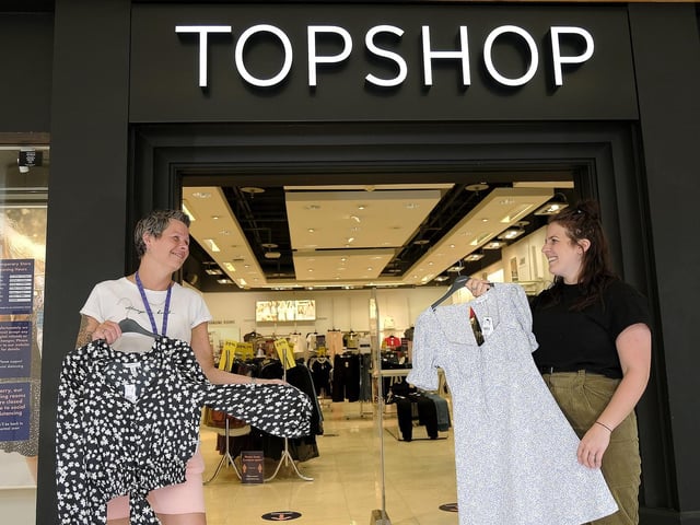 Topshop staff Jo Park and Lauren Argyle look forward to welcoming customers