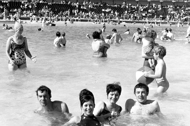 Wiganers enjoy the sun during their holiday in Southport, 1969