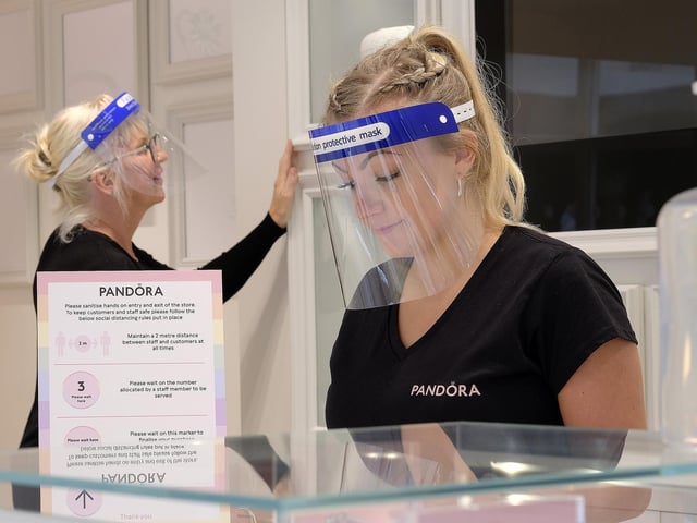 Working in the Pandora store Jan Thompson and Beth Gledhill