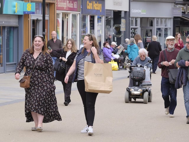 Shoppers in Scarborough town centre