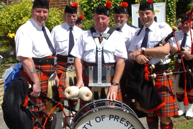 City of Preston Pipes and Drums at the St Catherines Hospice's Yellow Day in 2010
