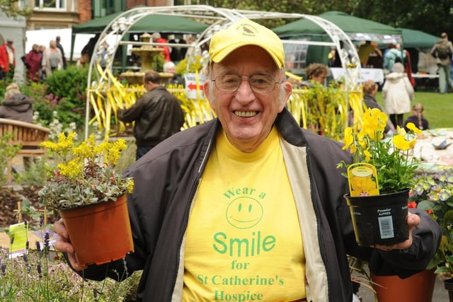 Cyril Alston, a volunteer on the flower stall at the event in 2013