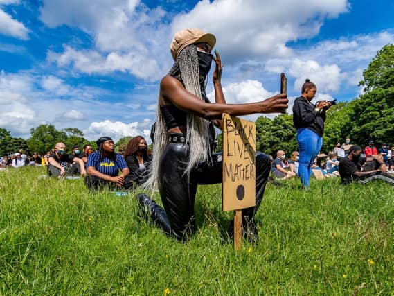 21 moving pictures from the Black Lives Matter protest in Leeds today