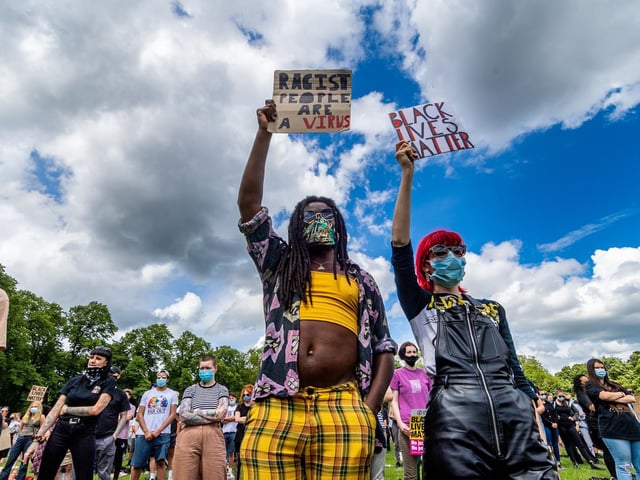 They have since been charged over the death, which has sparked weeks of protests across the world