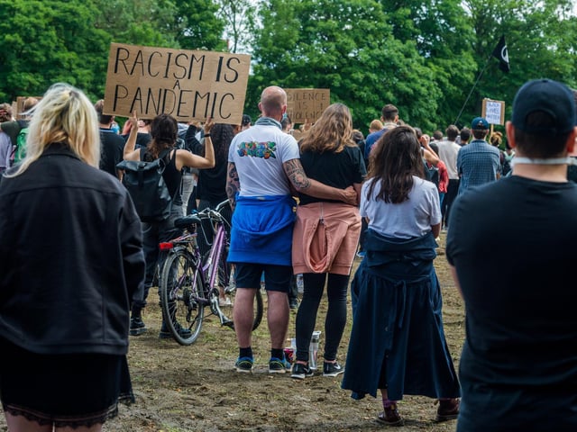 Black Lives Matter Leeds organised today's protest - calling for an end to 'systemic racism' in Leeds and in the UK