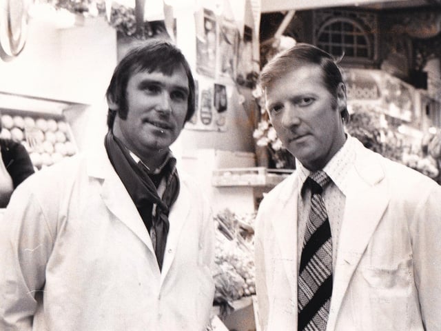 Do you remember these traders? Butcher Jack Williamson and fruiterer Alan Brown.