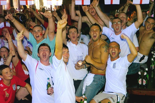 A full house at Cahoots Bar  in Blackpool for the England World Cup game against Paraguay