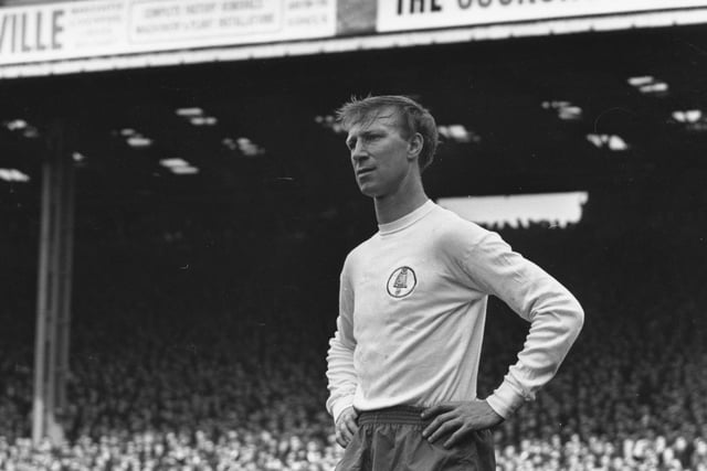 Jack Charlton in action against Manchester City at Maine Road in September 1968.