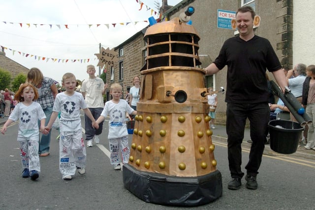 Dr. Who and a Dalek at Ribchester Field Day