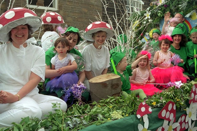 The Ribchester Mother and Baby Group are the Fairy Folk at Ribchester Field Day in 1999
