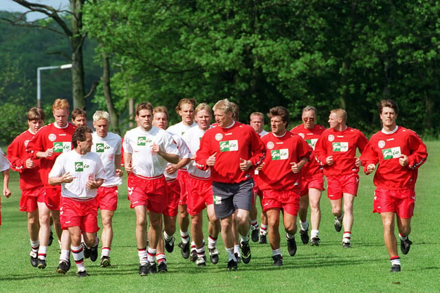 The Denmark squad were based in Leeds and trained on the Leeds Metropoltan University pitches at Weetwood.