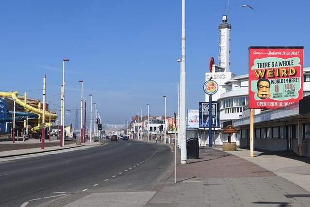 Blackpool's Prom close to the Pleasure Beach on April 11, 2020 (Picture: Henry Iddon)