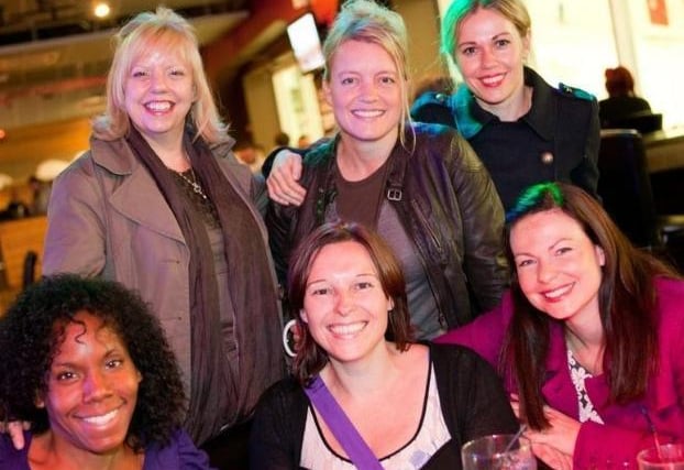 Marie-Louise, Melanie, Sarah, Catherine, Beverley and Susie at Sno!Bar in 2010.