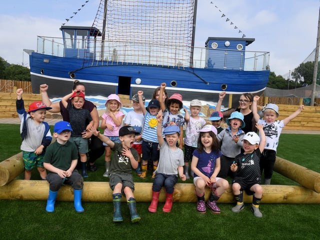 Youngsters at Ashbridge-on-Ribble Nursery have an outdoor class room with a difference.....