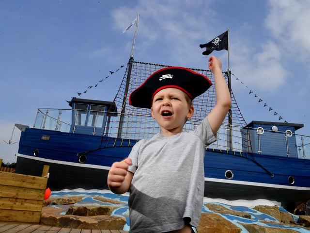 The project has seen a former haulage yard behind the main nursery building completely transformed to provide the unusual early years learning facility - where young imaginations are running wild