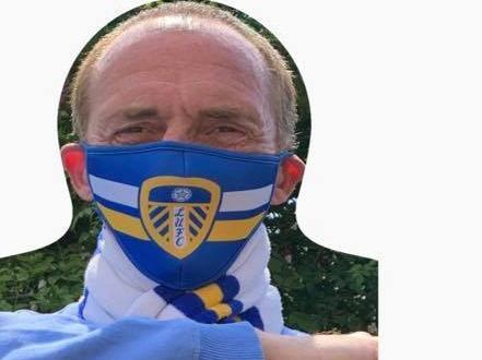 Phil Currie shared the photo he's using for his crowdie - complete with a Leeds United face mask.
