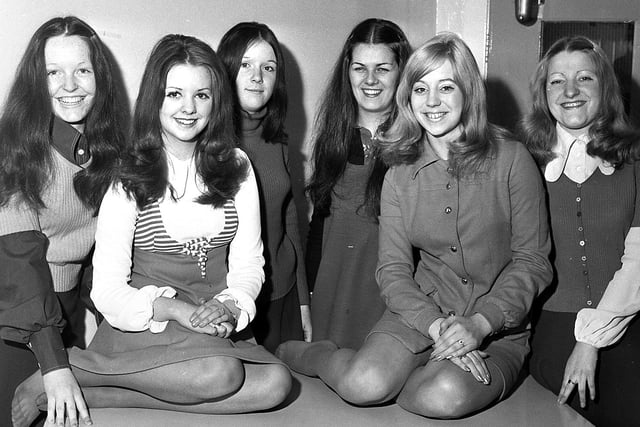 Staff at Boots the Chemist Wigan in 1973