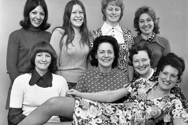 Courtaulds clothing factory staff in 1973