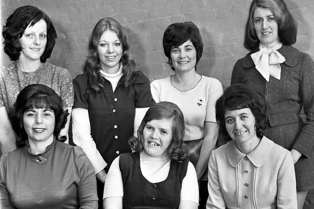 The staff at Clifton Eagle Mill in 1973