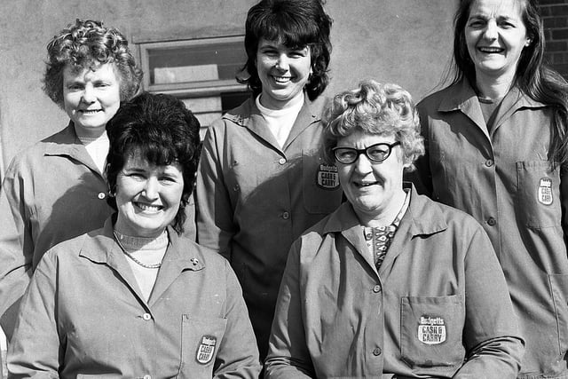 Staff at Budgett's Cash and Carry, 1973