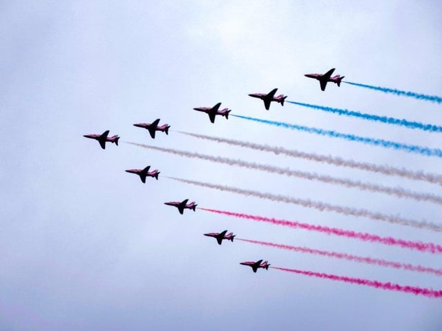 The flypasts included over the Infantry Training Centre, Catterick Garrison. Photo: Crown Copyright 2020.