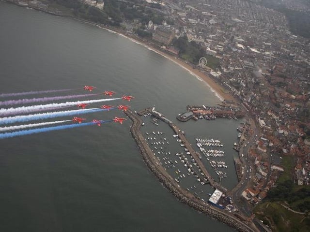 Heading over Scarborough. Photo: Crown Copyright 2020.