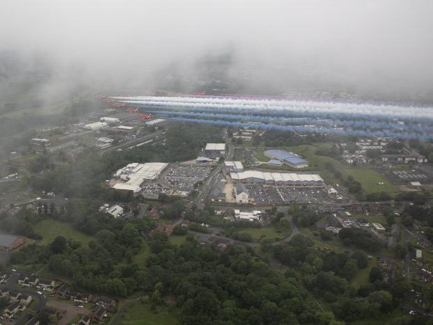The jets fly over Catterick Garrison. Photo: Crown Copyright 2020.