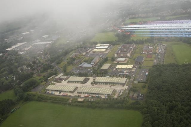Flying over Catterick Garrison. Photo: Crown Copyright 2020.