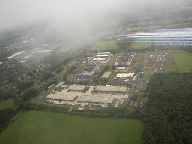 Flying over Catterick Garrison. Photo: Crown Copyright 2020.