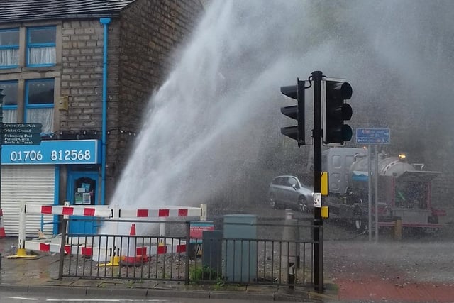 Members of the Calderdale Community Protection Team also captured images of the fountain.