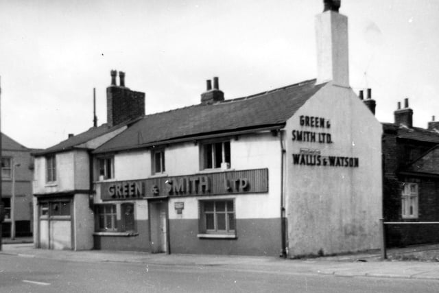 View of Green & Smith Ltd, electrical engineers at 106 Meadow Lane. This building was formerly the Spread Eagle public house.
