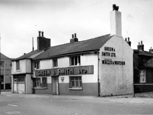 View of Green & Smith Ltd, electrical engineers at 106 Meadow Lane. This building was formerly the Spread Eagle public house.