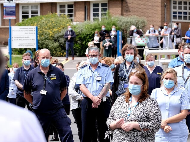 Photos from the two-minute silence at Scarborough Hospital. Pictures by Richard Ponter.