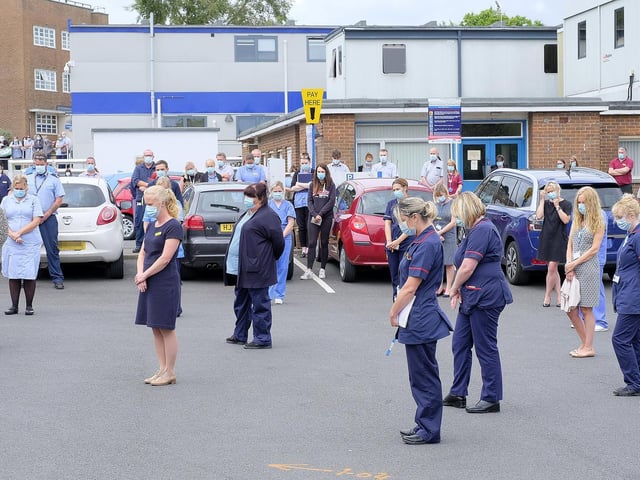Photos from the two-minute silence at Scarborough Hospital. Pictures by Richard Ponter.
