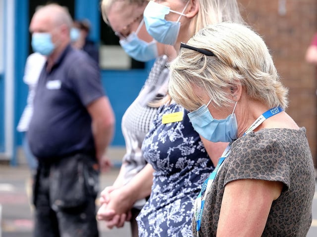 Photos from the two-minute silence at Scarborough Hospital. Pictures by Richard Ponter.