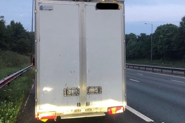Report of this van being driven in an erratic manner on the M6 Preston, it was intercepted by patrols where it then stopped in lane 1! Driver provided a positive breath test and enqs showed that they were disqualified. Driver arrested and the van seized