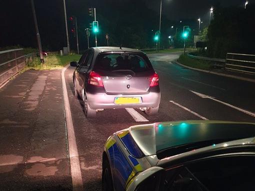 This Yaris was stopped doing 83mph through the 50mph roadworks for over 4 miles on the M65