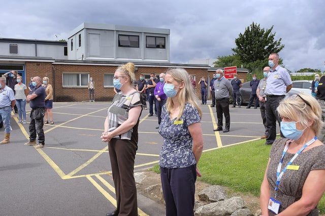 Photos from the two-minute silence at Scarborough Hospital. Pictures by Richard Ponter.