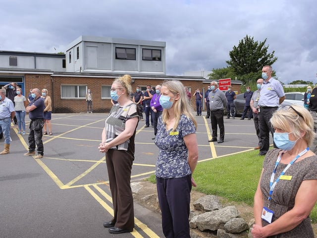 Photos from the two-minute silence at Scarborough Hospital. Pictures by Richard Ponter.