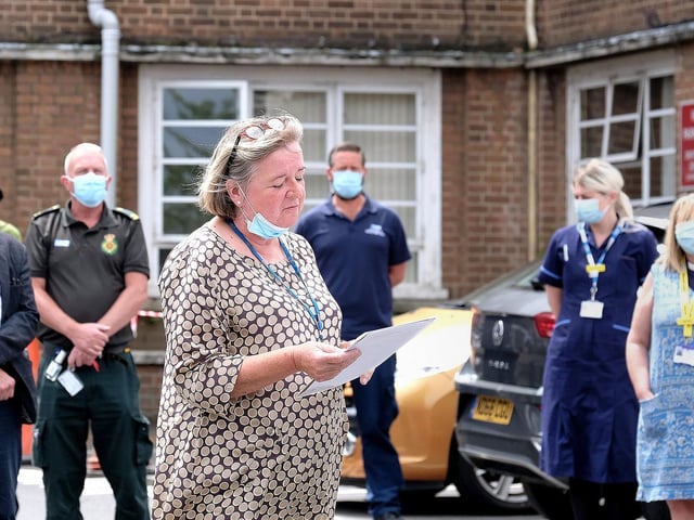 Photos from the two-minute silence at Scarborough Hospital. Pictures by Richard Ponter.
