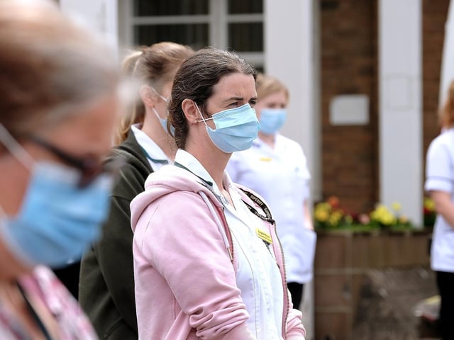 Photos from the two-minute silence at Scarborough Hospital. Pictures by Richard Ponter.