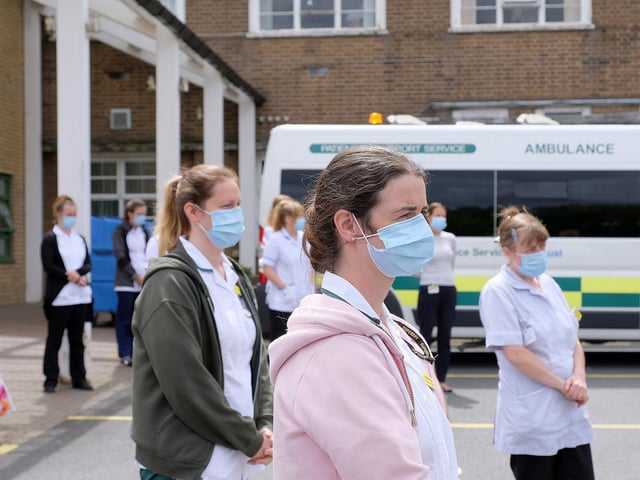 Photos from the two-minute silence at Scarborough Hospital. Pictures by Richard Ponter.